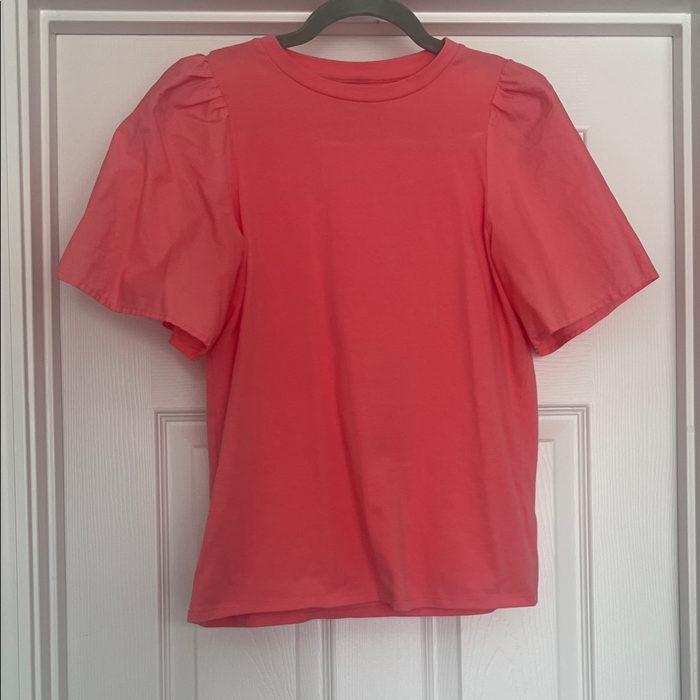 a new day Coral Puff Sleeve Tee